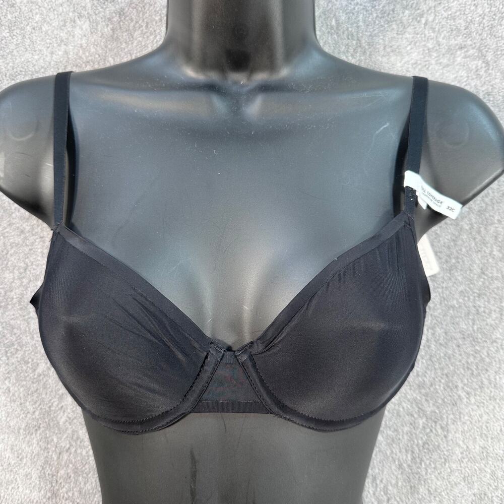 Aerie Smoothez Black Full Coverage Bra 32C Unlined Wired New